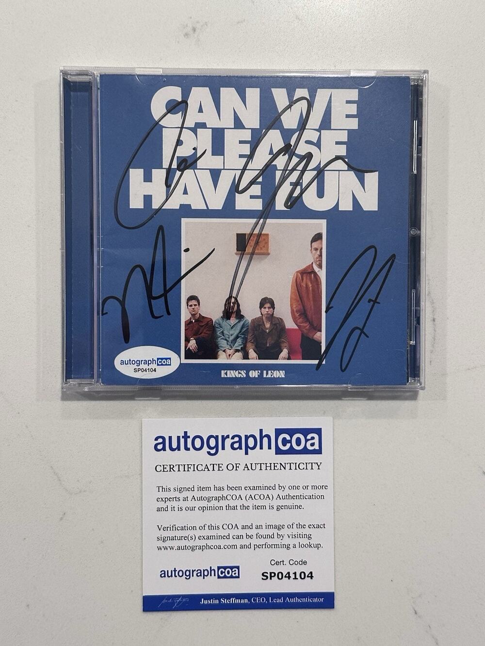 Kings of Leon - Can We Please Have Fun SIGNED CD AUTOGRAPH COA ACOA #3